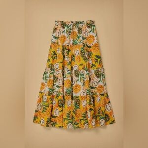 Anthropologie farm rio Mixed Biriba fruit print Maxi Skirt XL